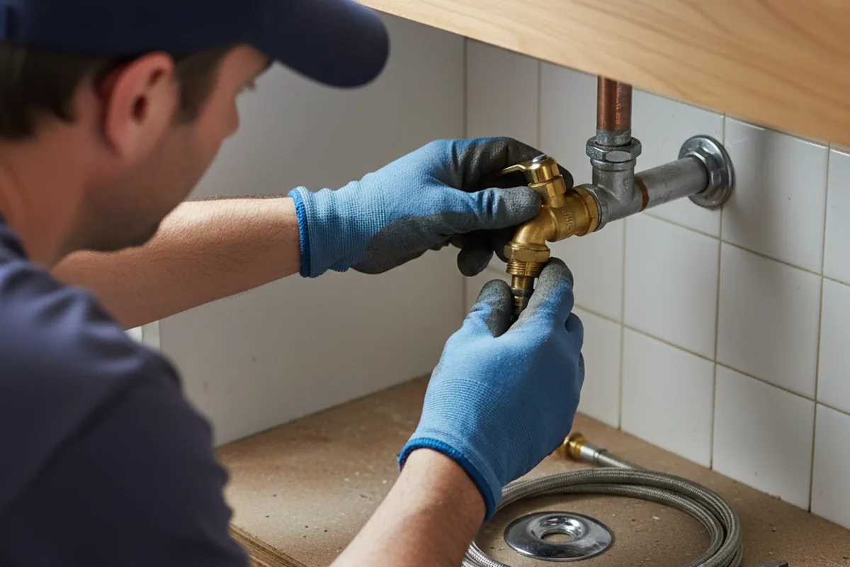 Shutoff valve and fitting work during Emergency Plumbing in Colliers